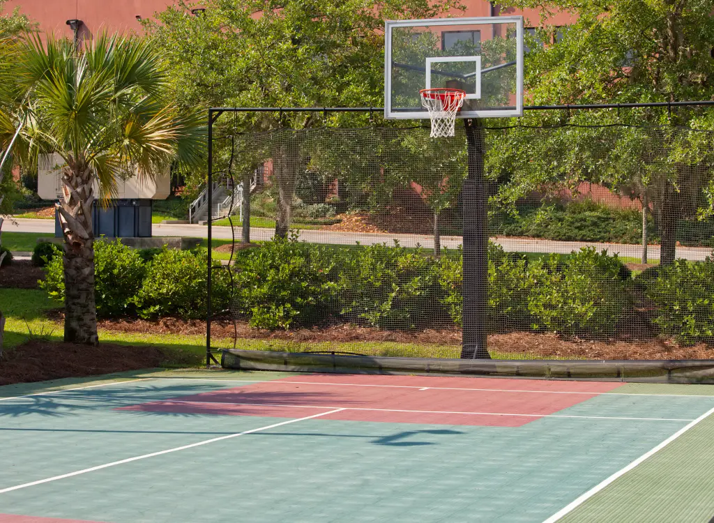 installed basketball court